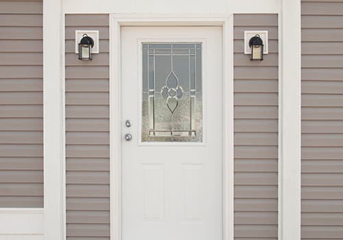 White Residential Door Entryway Half Lite